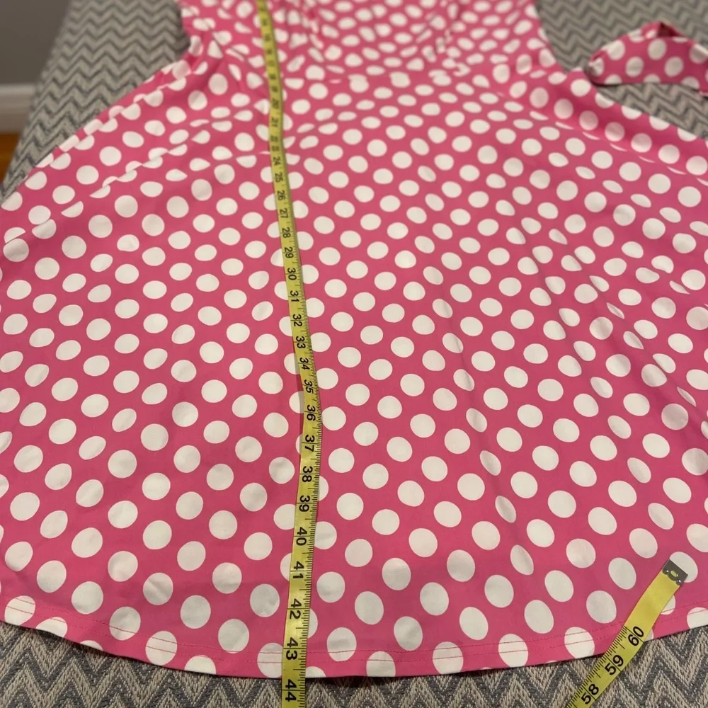 Dressystar Women’s 1950s Rockabilly Cocktail Party Dress Pink Polka Dot XXL